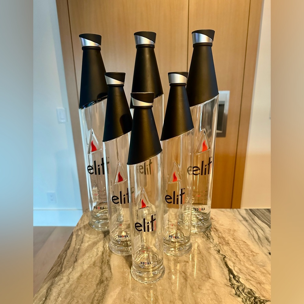 Vodka Bottle Set - Black and Clear